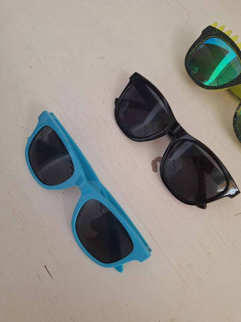Set of 3 Sunglasses - Black, Blue, Green Mirror